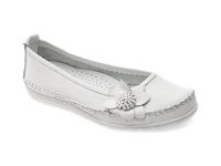 Balerini FLAVIA PASSINI albi, 2560, din piele naturala - 1