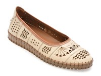 Balerini FLAVIA PASSINI bej, CS5206, din piele naturala - 1