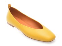 Balerini FLAVIA PASSINI galbeni, 2480, din piele naturala - 1