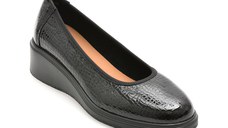 Balerini FLAVIA PASSINI negri, C33, din piele naturala lacuita