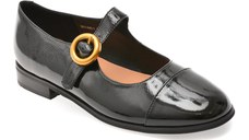 Balerini FLAVIA PASSINI negri, DX01446, din piele naturala lacuita