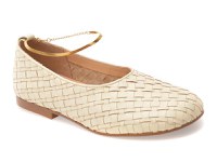 Balerini GOLD DEER bej, 420727, din piele naturala - 1