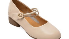 Balerini IMAGE bej, 6120, din piele naturala