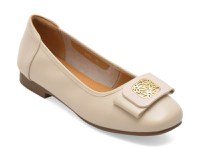 Balerini IMAGE bej, A696, din piele naturala - 1