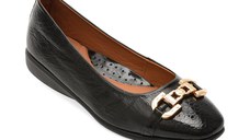 Balerini IMAGE negri, 261208, din piele naturala lacuita