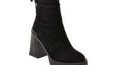 Botine ALDO negre, 70010, din piele intoarsa