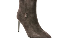 Botine elegante EPICA gri, J30822, din piele intoarsa