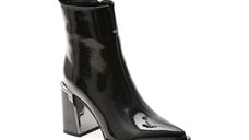 Botine elegante FLAVIA PASSINI negre, 82672, din piele naturala lacuita