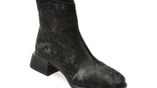 Botine EPICA negre, V1338, din piele naturala