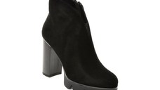 Botine EPICA negre, X2475, din piele intoarsa