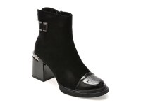 Botine FLAVIA PASSINI negre, 3013, din piele intoarsa - 1