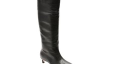 Cizme elegante EPICA negre, N795, din piele naturala