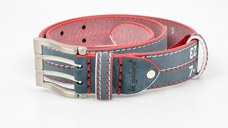 Curea LA GALERE albastra, 316169, din piele intoarsa