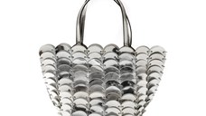 Geanta EPICA argintie, 354, din piele ecologica