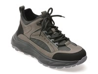 Ghete BITE THE BULLET gri, 58192, din piele naturala - 1