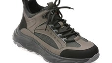 Ghete BITE THE BULLET gri, 58192, din piele naturala