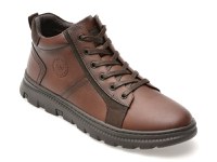 Ghete BITE THE BULLET maro, K164, din piele naturala - 1