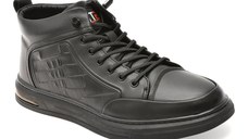 Ghete BITE THE BULLET negre, 66007, din piele naturala