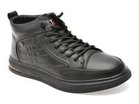 Ghete BITE THE BULLET negre, 66007, din piele naturala - 1