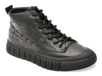 Ghete BITE THE BULLET negre, 9502, din piele naturala - 1