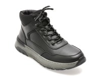 Ghete BITE THE BULLET negre, K151, din piele naturala - 1