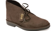 Ghete CLARKS gri, DESERT BT EVO, din piele intoarsa