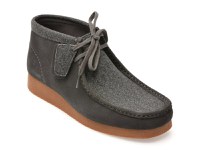 Ghete CLARKS gri, WALLABEE EVO BT, din piele intoarsa - 1