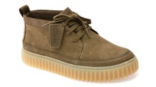 Ghete CLARKS kaki, TORHILL LACE HI, din nabuc