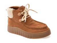 Ghete CLARKS maro, MYKAIZZ, din piele intoarsa - 1