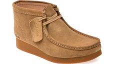 Ghete CLARKS maro, WALEVBT, din piele intoarsa