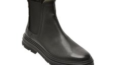 Ghete CLARKS negre, BADBURY EASY, din piele naturala