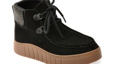 Ghete CLARKS negre, MYKAH IZZY, din piele intoarsa