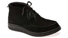 Ghete CLARKS negre, RELAX LITE MOC, din piele intoarsa