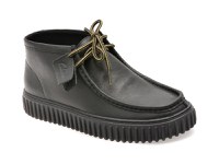 Ghete CLARKS negre, TORHILL HI, din piele naturala - 1