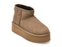 Ghete EMU gri, STINGER MICRO FLATFORM, din piele intoarsa - 1