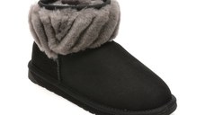 Ghete EMU negre, PYKE, din piele intoarsa