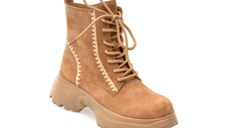 Ghete EPICA bej, 3256B, din piele intoarsa