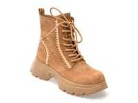 Ghete EPICA bej, 3256B, din piele intoarsa - 1