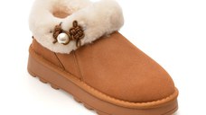 Ghete EPICA maro, 235186, din piele intoarsa