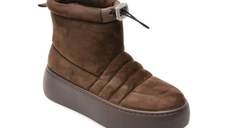 Ghete EPICA maro, 6G305, din piele intoarsa