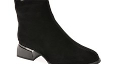 Ghete EPICA negre, 13106, din piele intoarsa