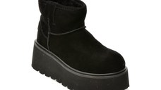 Ghete EPICA negre, 2063, din piele intoarsa