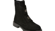 Ghete EPICA negre, 2223, din piele intoarsa