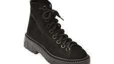 Ghete EPICA negre, 4770030, din piele intoarsa