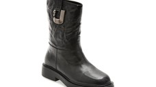 Ghete EPICA negre, H46D, din piele naturala
