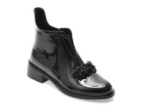 Ghete EPICA negre, M830, din piele naturala lacuita - 1