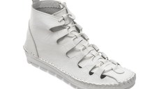 Ghete FLAVIA PASSINI albe, 2175, din piele naturala