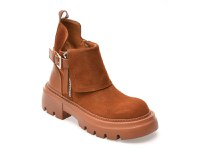 Ghete FLAVIA PASSINI maro, V3125, din piele intoarsa - 1