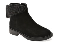 Ghete FLAVIA PASSINI negre, H55, din piele intoarsa - 1