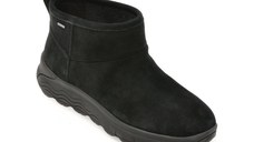 Ghete GEOX negre, D5626B, din piele intoarsa